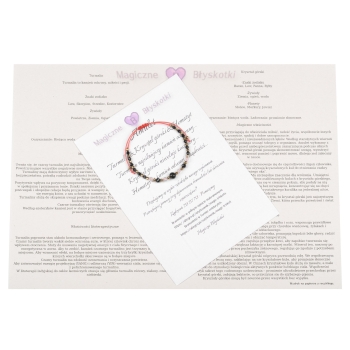 Bransoletka czarny TURMALIN Kryształ Górski HEMATYT ochrona szczęście